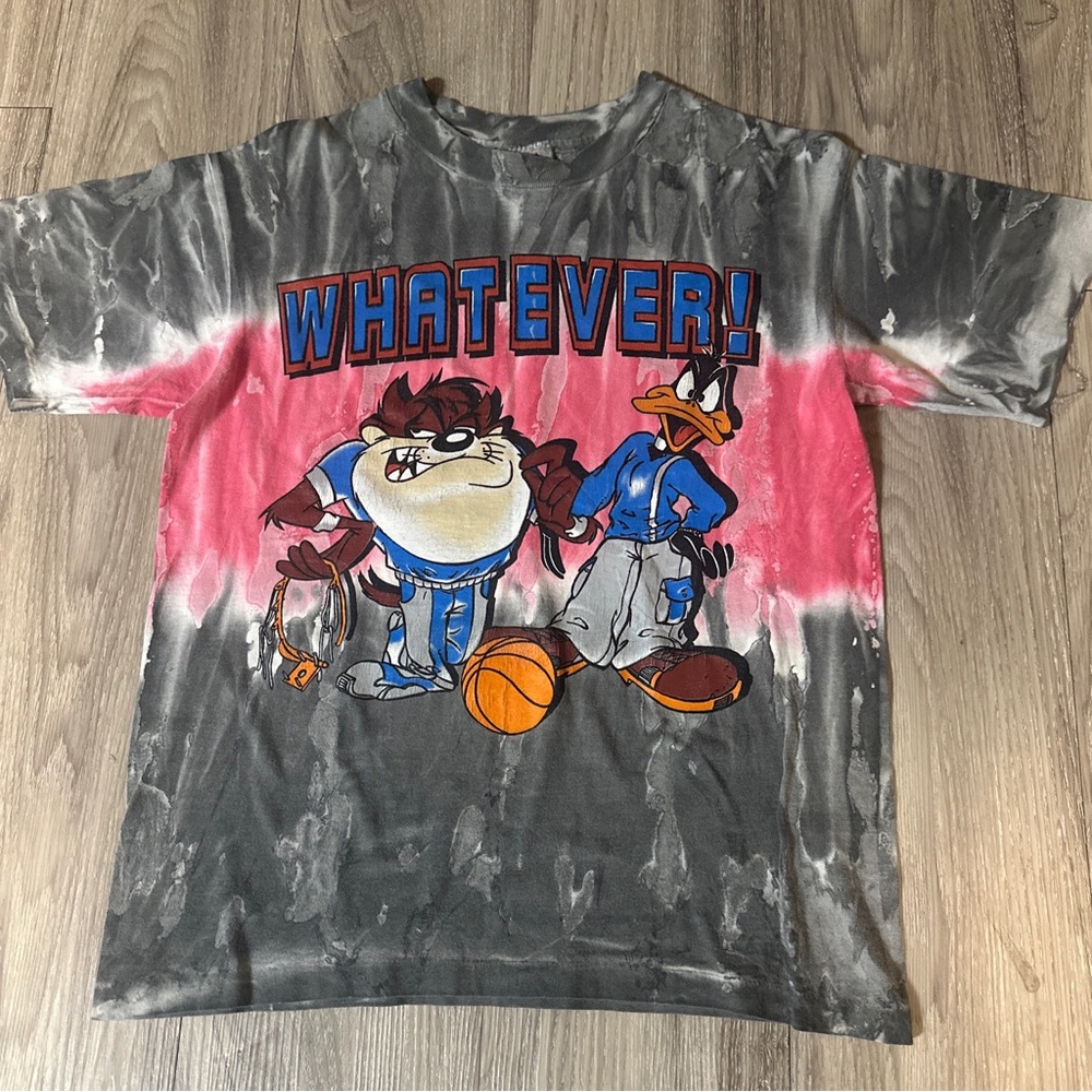 1997 vintage taz & daffy what ever shirt single stitch youth XL